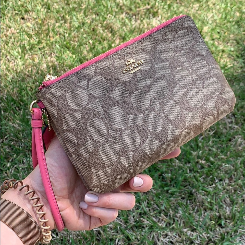 🔥SALE🔥COACH large double zip Wristlet